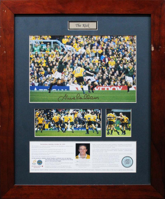'The Kick' Personally Signed by Stephen Larkham, from Unique Memorabilia. 