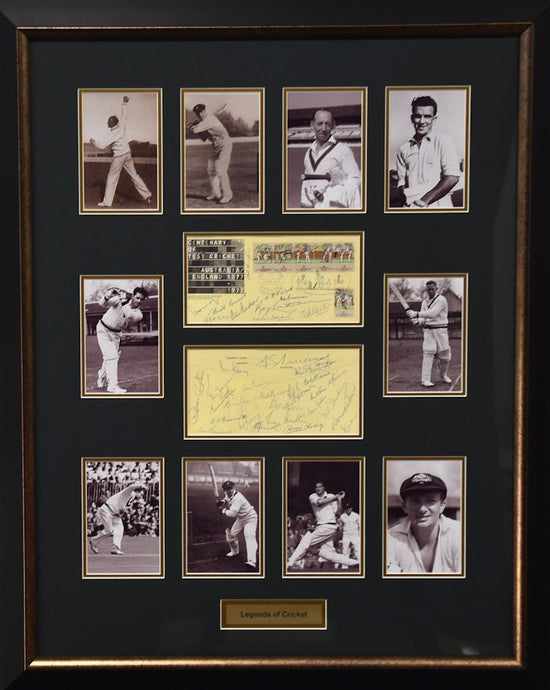 Legends of Cricket including Benaud and others! From Unique Memorabilia. 