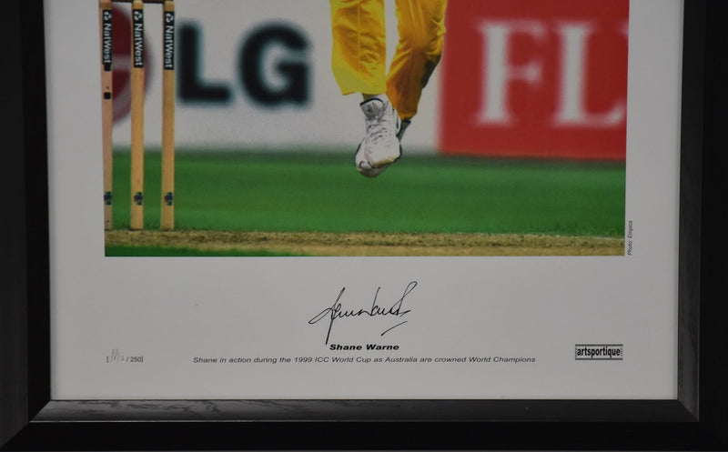 Load image into Gallery viewer, Shane Warne Personally Signed One-Day Portrait Close Up, from Unique Memorabilia. 
