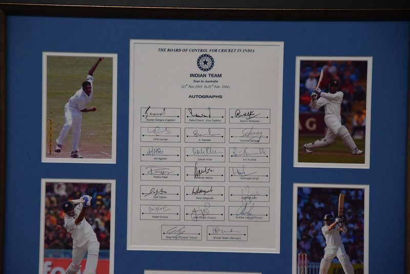 Load image into Gallery viewer, 2003/04 Indian Cricket Team Personally Signed Collage
