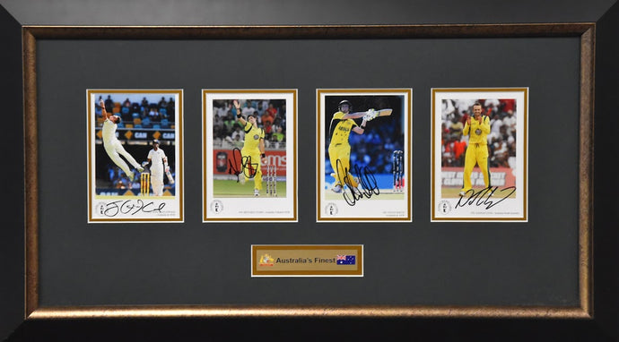 Australia's Finest Cricketers Signed Collage, from Unique Memorabilia. 