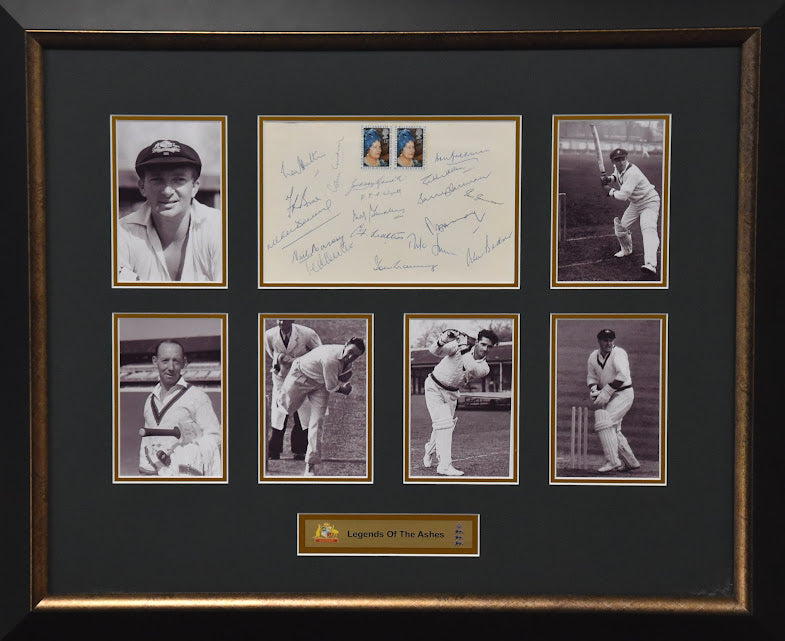 Load image into Gallery viewer, Legends of The Ashes Signed Collage, from Unique Memorabilia. 
