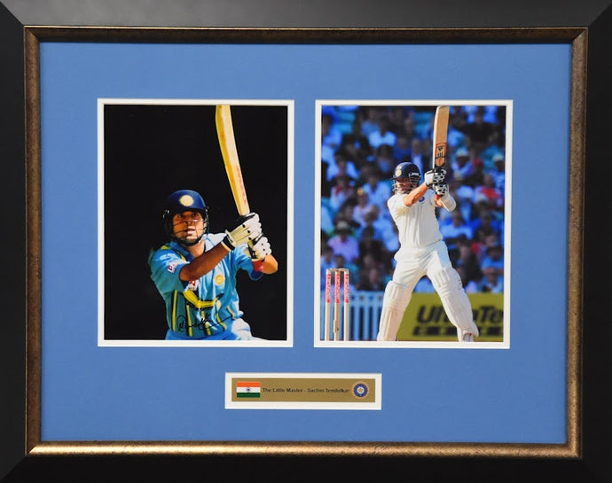 'The Little Master' Sachin Tendulkar Signed Collage, from Unique Memorabilia. 