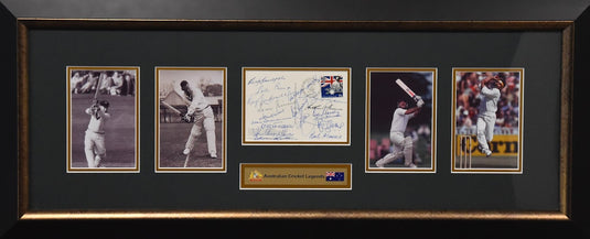 Australian Cricket Legends Signed Collage, from Unique Memorabilia. 