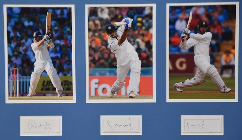 Load image into Gallery viewer, Legends of Indian Cricket Signed Collage incl. Tendulkar, Dravid, Kumble and More! From Unique Memorabilia. 
