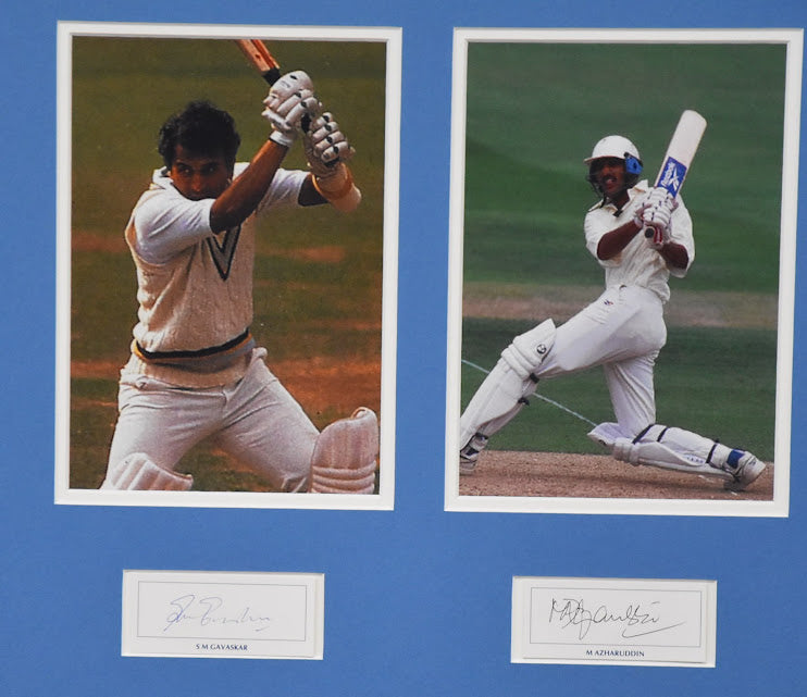 Load image into Gallery viewer, Legends of Indian Cricket Signed Collage, from Unique Memorabilia. 
