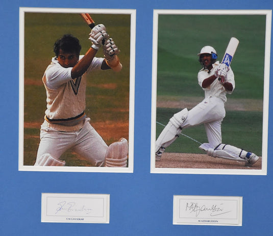 Legends of Indian Cricket Signed Collage, from Unique Memorabilia. 