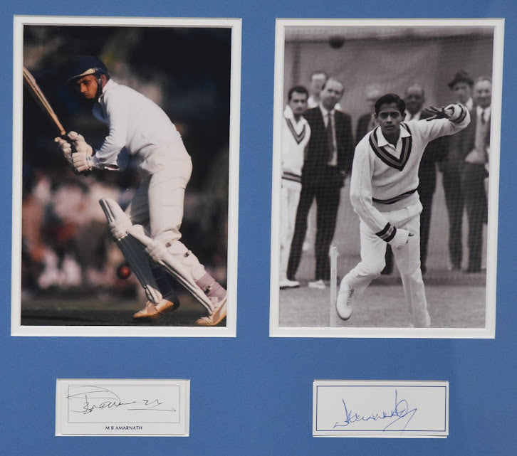 Load image into Gallery viewer, Legends of Indian Cricket Signed Collage, from Unique Memorabilia. 
