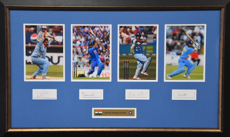 Load image into Gallery viewer, Legends of Indian Cricket Signed Collage incl. Dravid, Sachin and More! From Unique Memorabilia. 
