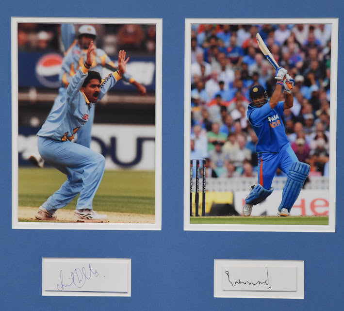 Load image into Gallery viewer, Legends of Indian Cricket Signed Collage incl. Dravid, Sachin and More! From Unique Memorabilia. 
