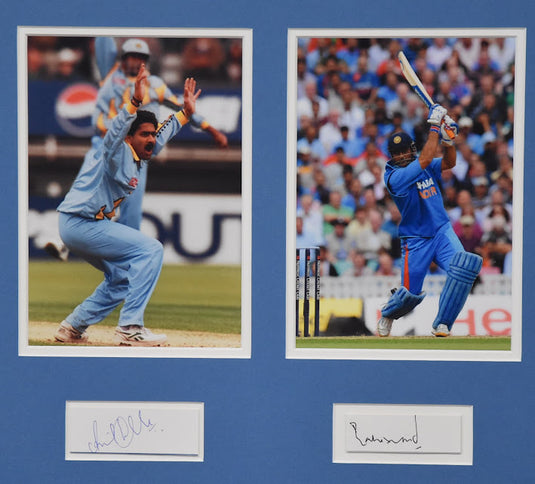 Legends of Indian Cricket Signed Collage incl. Dravid, Sachin and More! From Unique Memorabilia. 