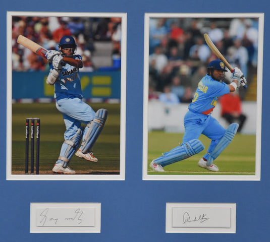 Legends of Indian Cricket Signed Collage incl. Dravid, Sachin and More! From Unique Memorabilia. 