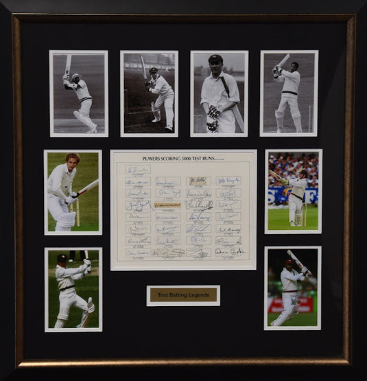 Test Players Scoring 5000 Career Runs Signed Collage 1991, from Unique Memorabilia. 