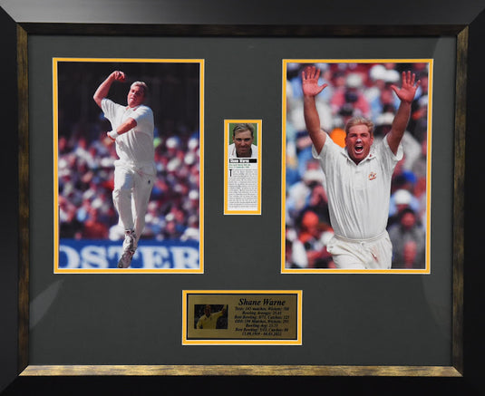 Shane Warne Personally Signed Collage, from Unique Memorabilia. 