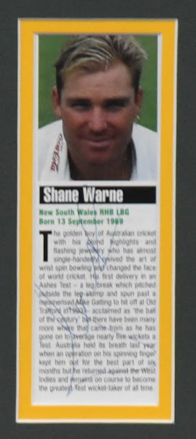 Load image into Gallery viewer, Shane Warne Personally Signed Collage, from Unique Memorabilia. 
