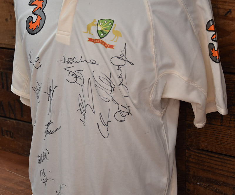 Load image into Gallery viewer, Australia vs England 2013 Signed Shirt, from Unique Memorabilia. 
