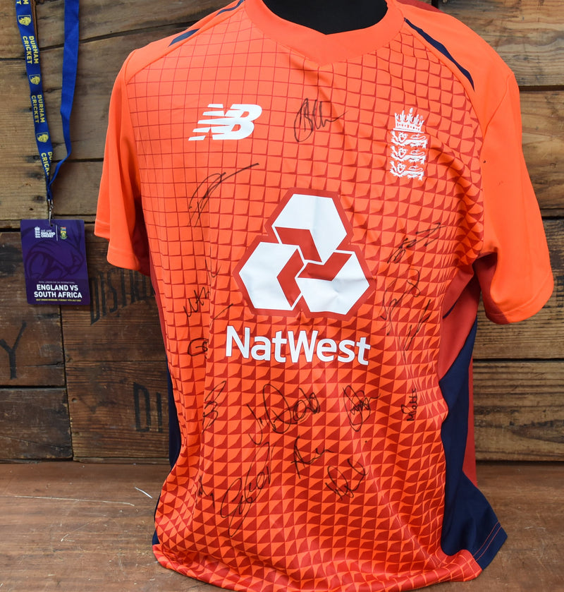 Load image into Gallery viewer, England vs South Africa 2022 Signed Shirt, from Unique Memorabilia. 
