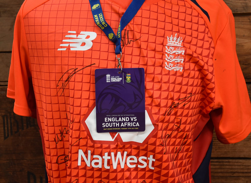 Load image into Gallery viewer, England vs South Africa 2022 Signed Shirt, from Unique Memorabilia. 
