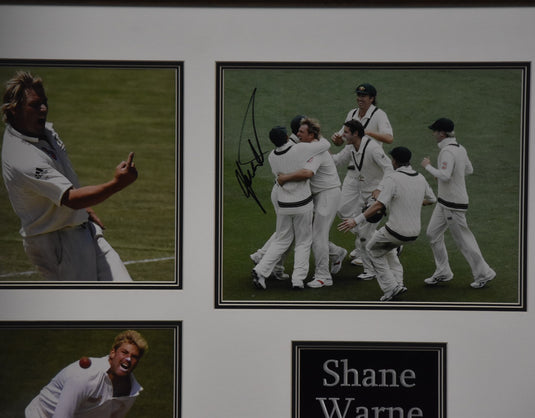 Shane Warne 'Legendary' Personally Signed Collage, from Unique Memorabilia. 