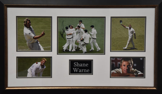 Shane Warne 'Legendary' Personally Signed Collage, from Unique Memorabilia. 