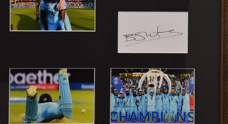 Load image into Gallery viewer, Ben Stokes Personally Signed Collage, from Unique Memorabilia. 
