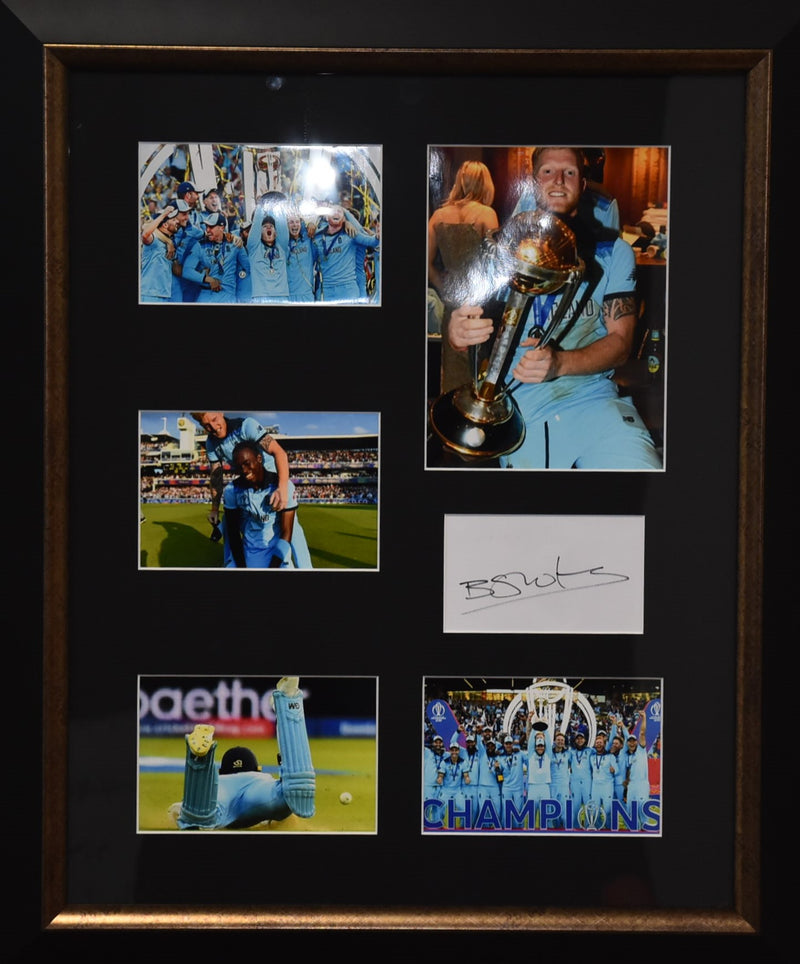 Load image into Gallery viewer, Ben Stokes Personally Signed Collage, from Unique Memorabilia. 
