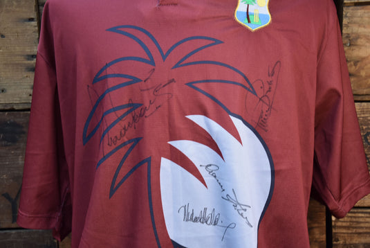West Indies 1999 World Cup Signed Shirt, from Unique Memorabilia. 