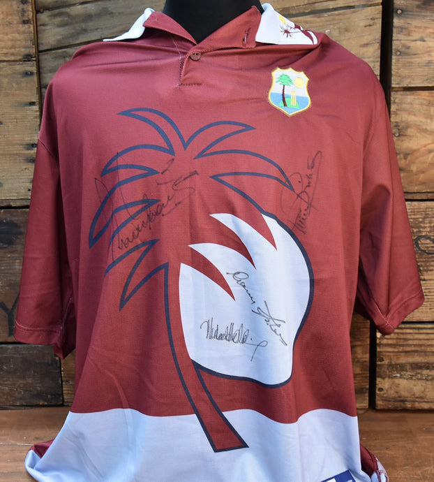 West Indies 1999 World Cup Signed Shirt, from Unique Memorabilia. 