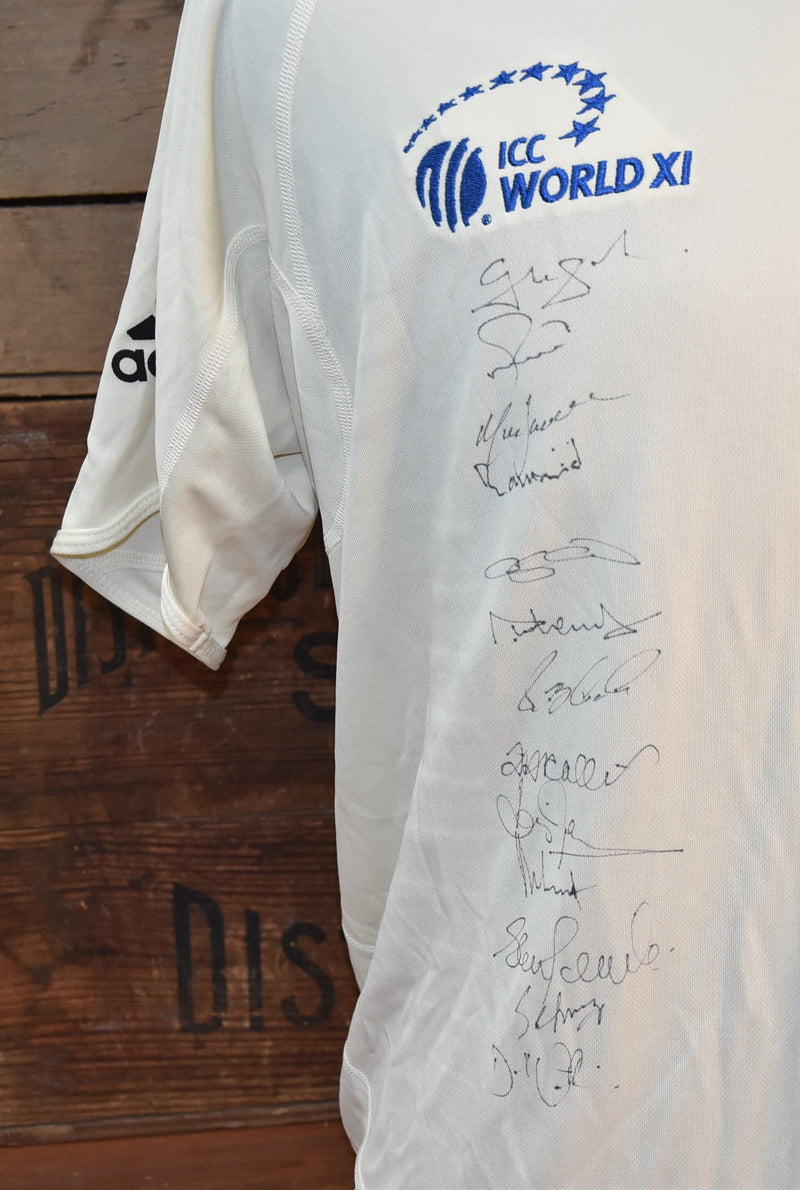Load image into Gallery viewer, Australia vs World XI Team Signed Shirt, from Unique Memorabilia. 
