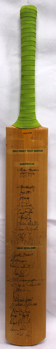 Australia vs New Zealand 1993 1st Test Signed Bat, from Unique Memorabilia. 