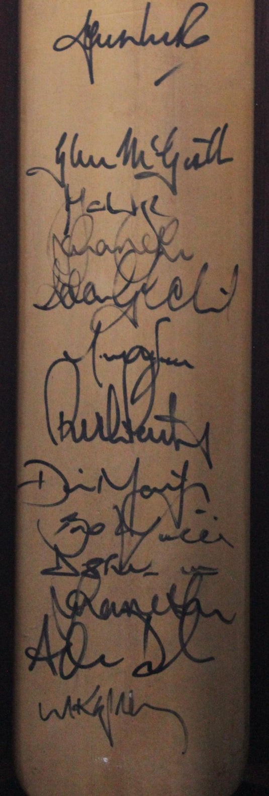 1999-2000 Australian vs England ODI Team Signed Bat, from Unique Memorabilia. 