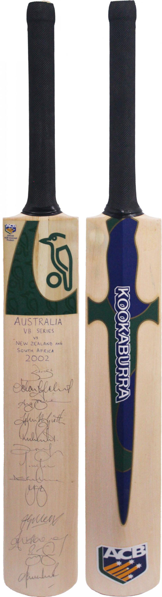 2002 Australian Cricket Team Signed Bat Inc. Warne, Ponting, Gilchrist