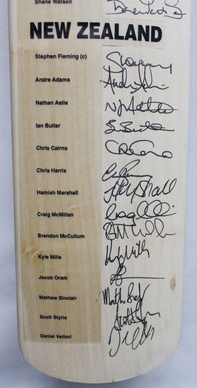 Load image into Gallery viewer, 2004 Australia v New Zealand Signed Bat, from Unique Memorabilia. 
