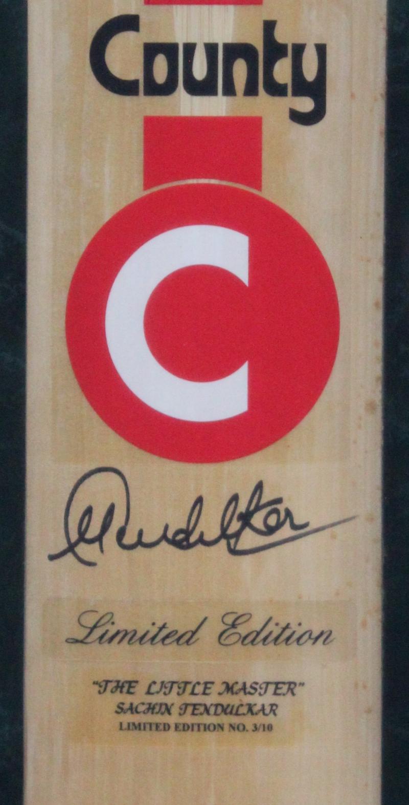 Load image into Gallery viewer, Sachin Tendulkar &#39;The Little Master&#39; Signed Bat, from Unique Memorabilia. 
