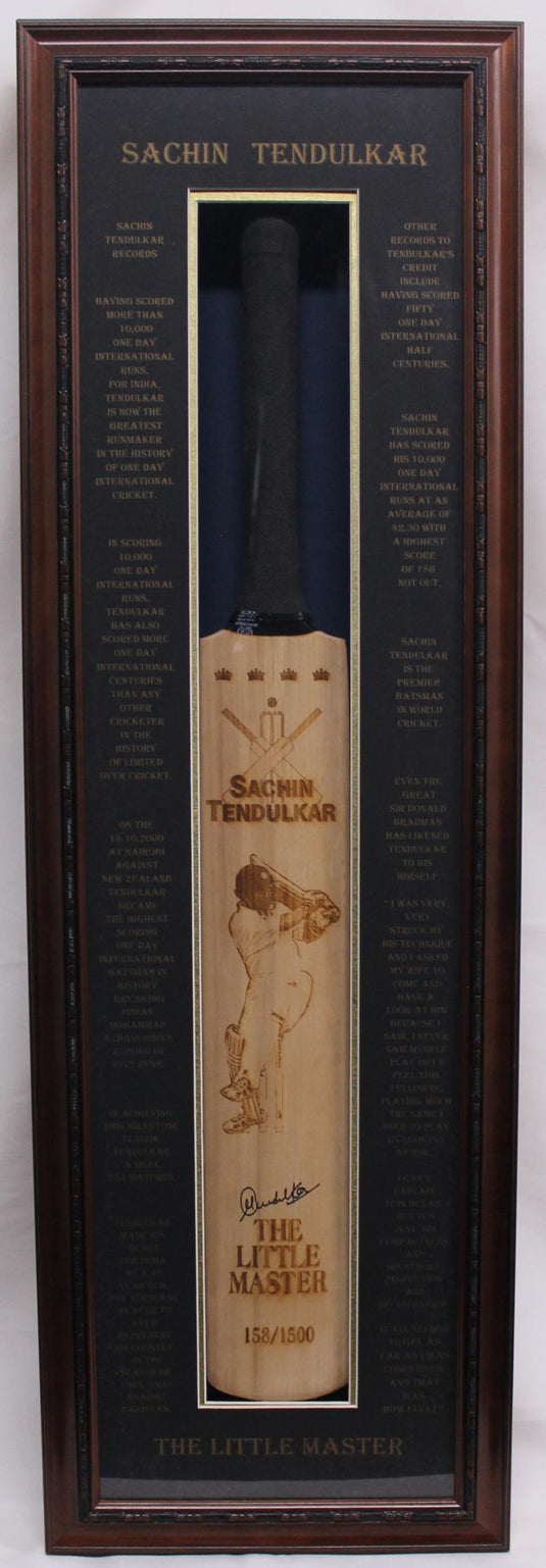 Sachin Tendulkar 'The Little Master' Signed Bat, from Unique Memorabilia. 