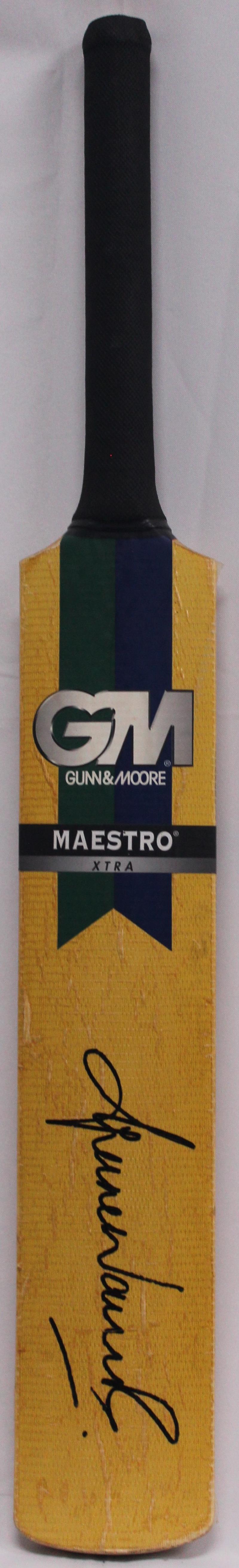 Load image into Gallery viewer, Shane Warne Personally Signed Gunn and Moore Bat, from Unique Memorabilia. 
