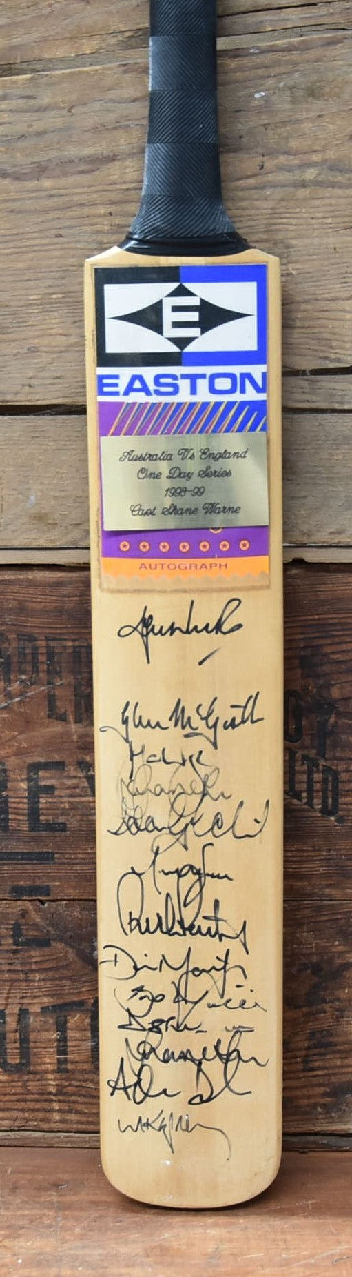 1998-99 Australia vs England One Day Series Personally Signed Bat, from Unique Memorabilia. 