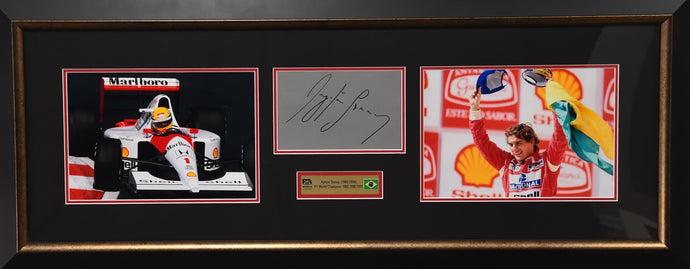 Ayrton Senna Personally Signed Collage, From Unique Memorabilia. 