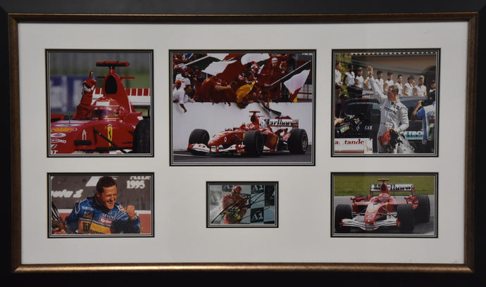 Michael Schumacher Personally Signed Collage, from Unique Memorabilia. 