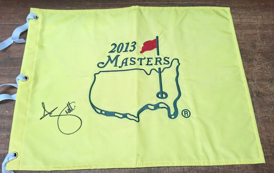 Adam Scott 2013 US Masters Champion Personally Signed Pin Flag
