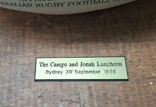 Jonah Lomu & David Campese Personally Signed Ball and DC Singlet