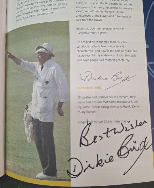 Shane Warne & Many Others Personally Signed Robin Smith Testimonial Publication