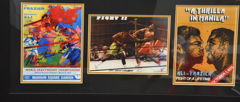 Load image into Gallery viewer, &#39;Trilogy&#39; Muhammed Ali and Joe Frazier Signed Collage, From Unique Memorabilia. 
