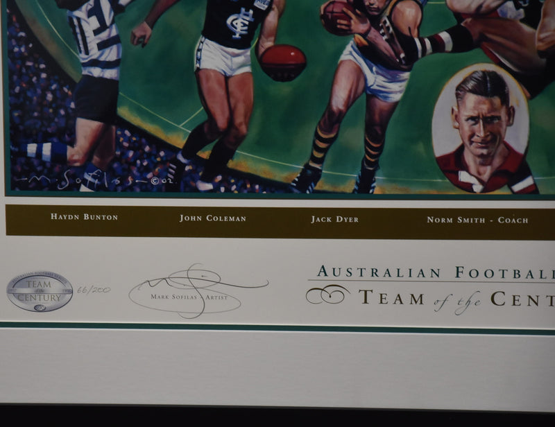 Load image into Gallery viewer, AFL Team of the Century Signed Collage, from Unique Memorabilia!
