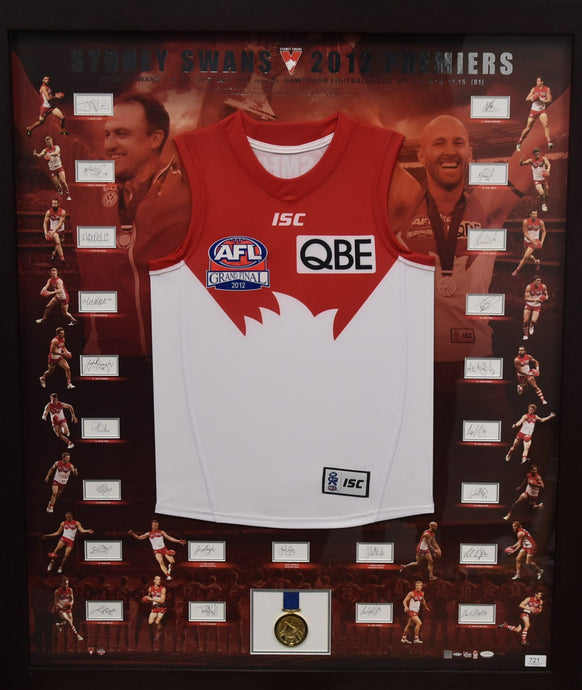 Sydney Swans AFL Champions 2012 Signed Piece, from Unique Memorabilia. 