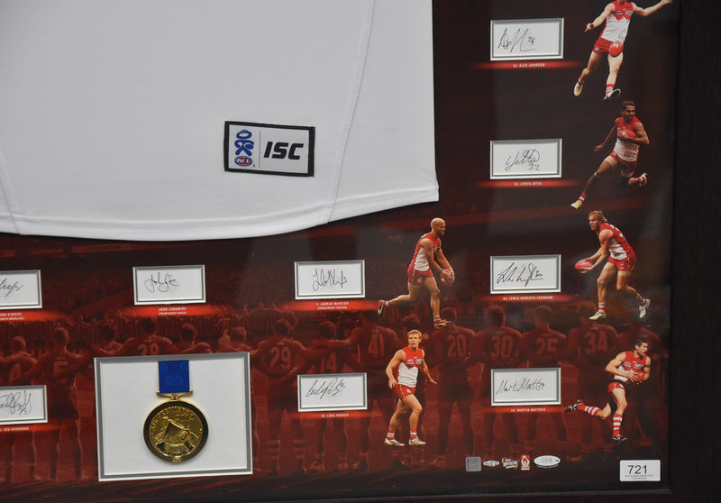 Load image into Gallery viewer, Sydney Swans AFL Champions 2012 Signed Piece, from Unique Memorabilia. 
