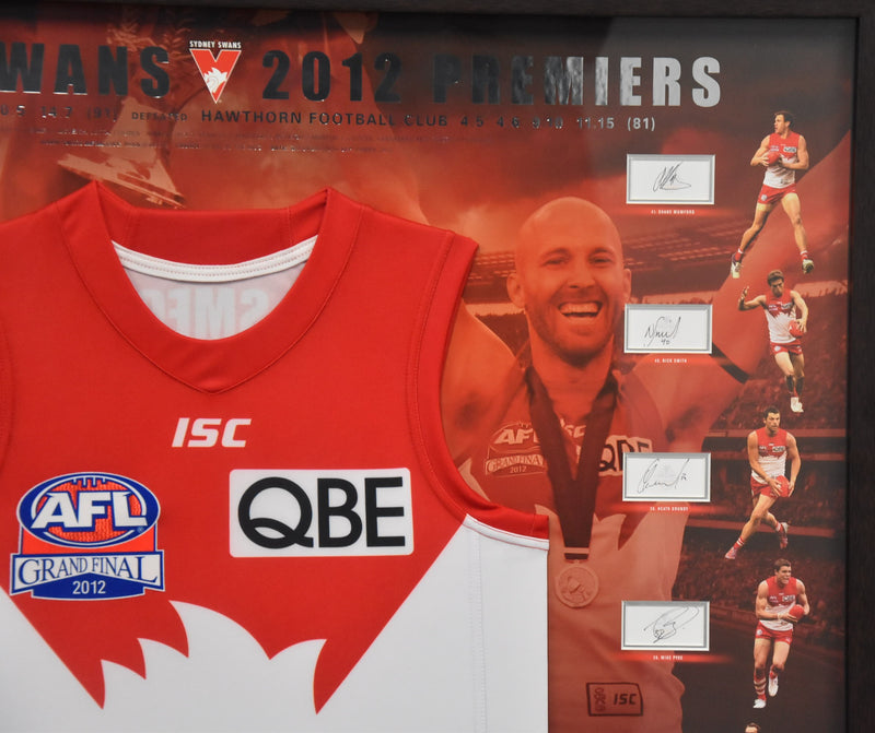 Load image into Gallery viewer, Sydney Swans AFL Champions 2012 Signed Piece, from Unique Memorabilia. 
