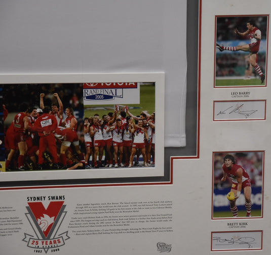 25 Years of Legendary Swans Personally Signed Collage, from Unique Memorabilia. 