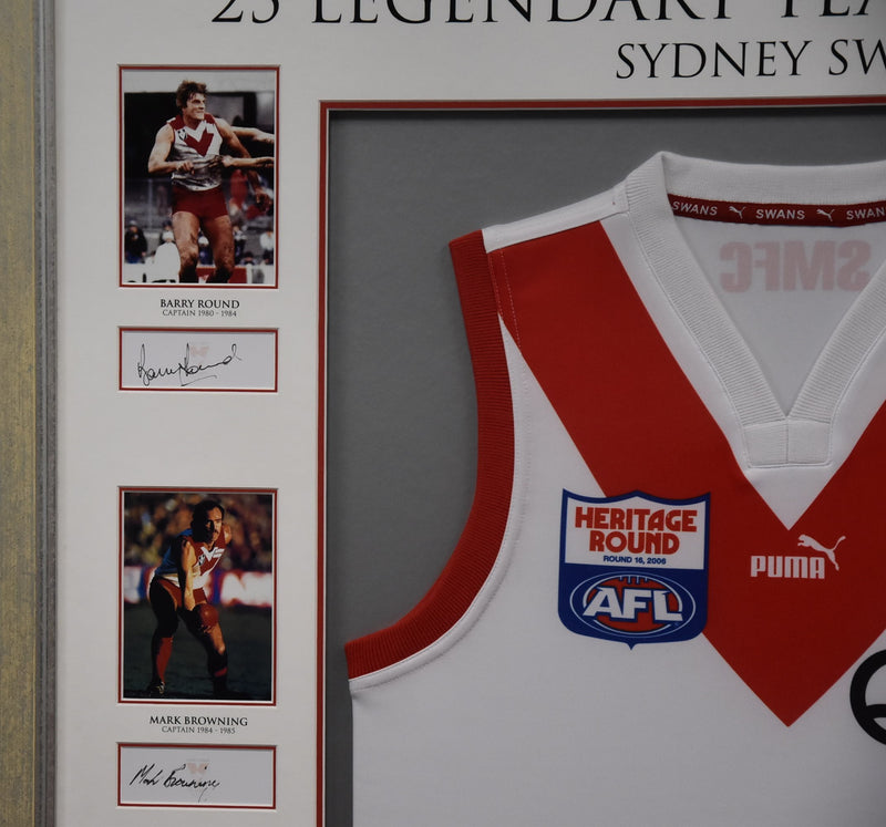 Load image into Gallery viewer, 25 Years of Legendary Swans Personally Signed Collage, from Unique Memorabilia. 
