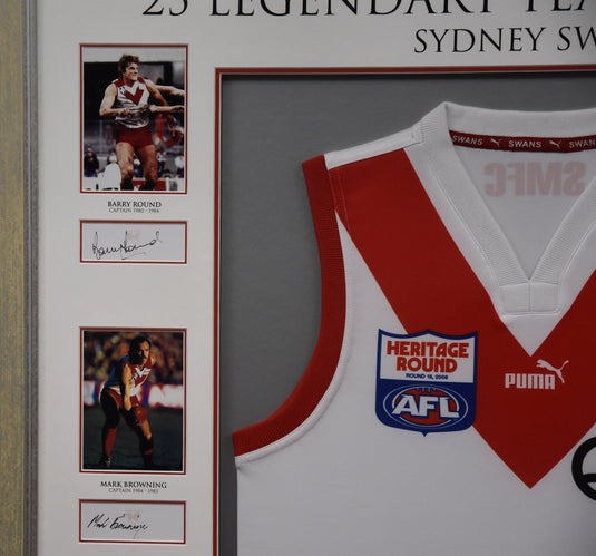 25 Years of Legendary Swans Personally Signed Collage, from Unique Memorabilia. 